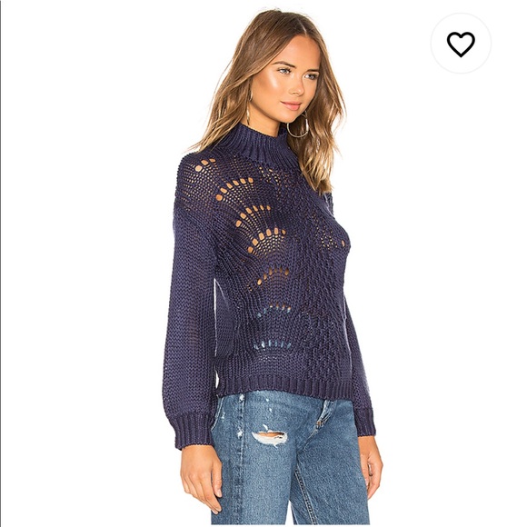 Revolve - Tularosa Open Knit Top in Navy - Picture 3 of 4